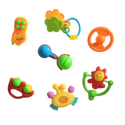 Generic 7pcs Fun & Colourful Baby Rattles Toys