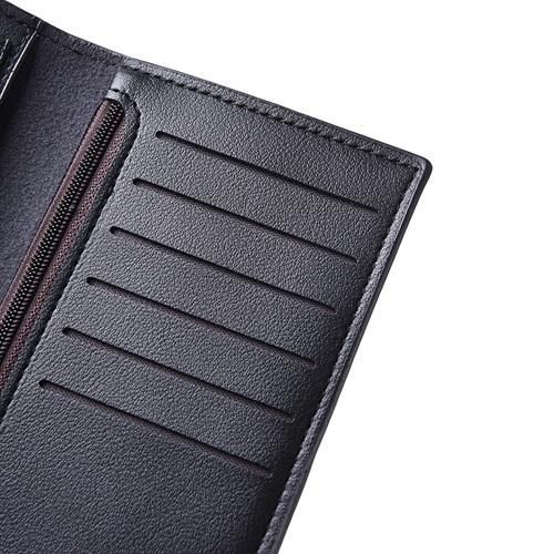 product_image_name-Fashion-Men's Long Leather Wallet Card Holder Money Organizer Brown-7