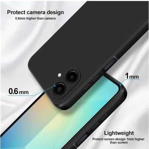 Samsung A07 Silicone Phone Case & Pouch With Camera Protection - Scratch Resistance, Shockproof Protective Case (SAMSUNG) - ( Black ) - image 2