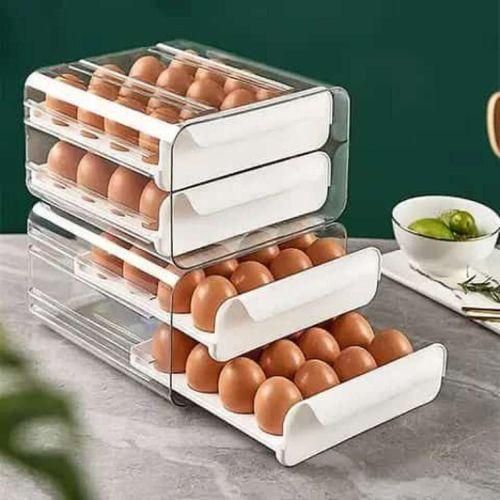 product_image_name-Generic-32 Slot Egg Storage Box Double-Layer Egg Box Drawer -2