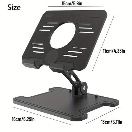 product_image_name-Generic-ABS Material Office Desk Tablet Holder, Foldable And Height Adjustable for Tablets/Laptops-2