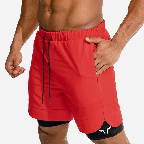Men's 2 in 1 new summer secure pocket shorts outlet