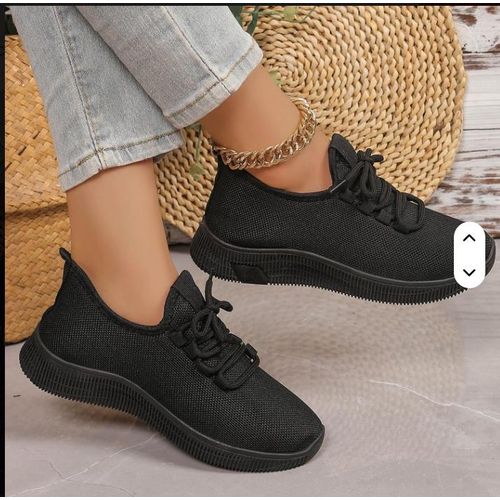 product_image_name-Ladies Everything-black shoe for women - simple sneakers - Casual sport shoes for Ladies-4