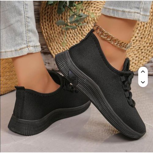 product_image_name-Ladies Everything-black shoe for women - simple sneakers - Casual sport shoes for Ladies-5