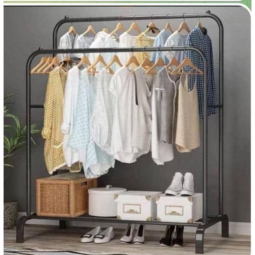 Generic Double Pole Heavy Duty Clothes Rack Metal Hanger - image 2