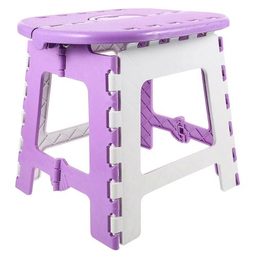 Generic Purple and White Plastic Folding Step Stool.