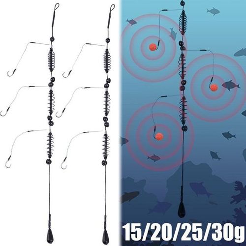 Generic Fishing Hook Artificial Lure Bait Cage Set Fishing Feeder  Baitholder Anzol Peche Catfish Jigs Carp Sinker Fishing Tackle 15g-30g