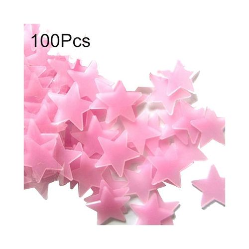 Generic 100pcs 3D Stars Glow In The Dark Wall Stickers Luminous