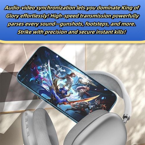 Generic P9 Pro Max Wireless Bluetooth Stereo For Game & Music Sports Headset Black - image 3