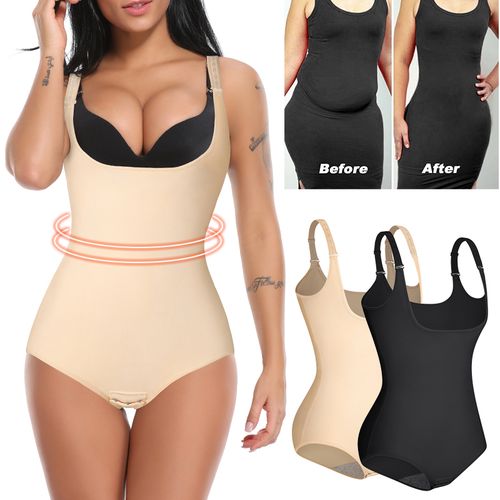 Womens Full Body Shaper Seamless Slimming Control Tummy Bodysuit