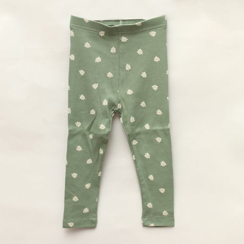 Patterned Leggings - Bright green/trees - Kids