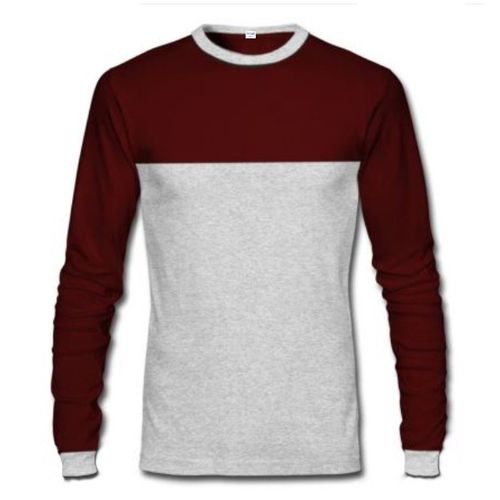product_image_name-Danami-Long Sleeve T-Shirt - Wine & Grey-1