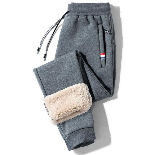  Men's Winter Lambswool Casual Pants Thick Fleece