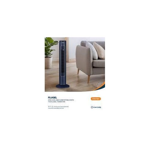 Maxi Black Maxi oscillating Tower Fan (Slim Standing Fan with Remote control) - image 3