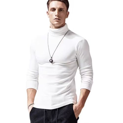 Turtleneck Long Sleeve Top White