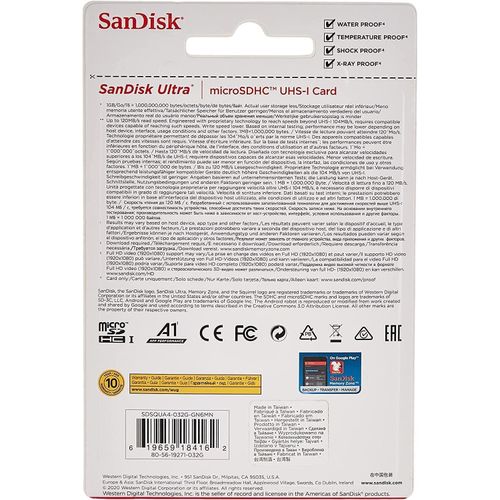 product_image_name-SanDisk-32GB Ultra MicroSD 100Mb/s Speed Memory Card-4