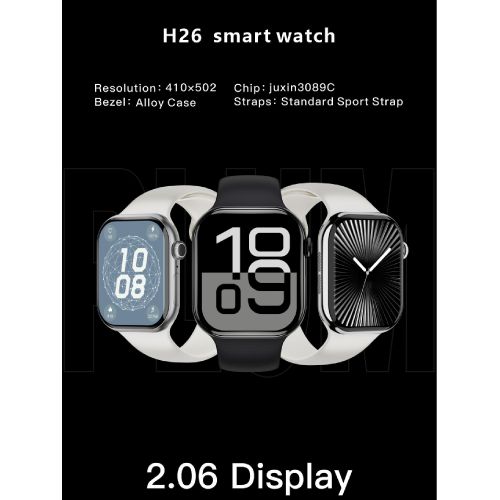 product_image_name-Generic-H26pro smartwatch features game step counting, Bluetooth calls, water resistance, sports monitoring, and intelligent reminders from hello plum-2