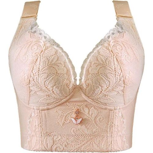 Women Lace Bra 3/4 Cup Solid Lace Push Up Bralette Plus Size Thin