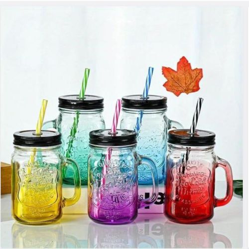 product_image_name-Generic-Beautiful Glass Cup With Lid And Strew(Glass Cup)X1-2