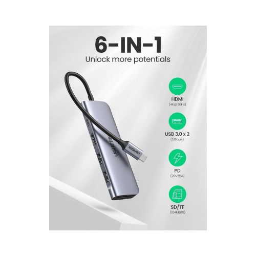 Ugreen 6 in 1 USB C Hub – UGREEN