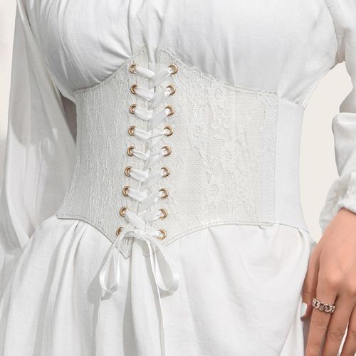 Generic Girdle Cincher Fashion Clothing Cosplay Wedding One Size White