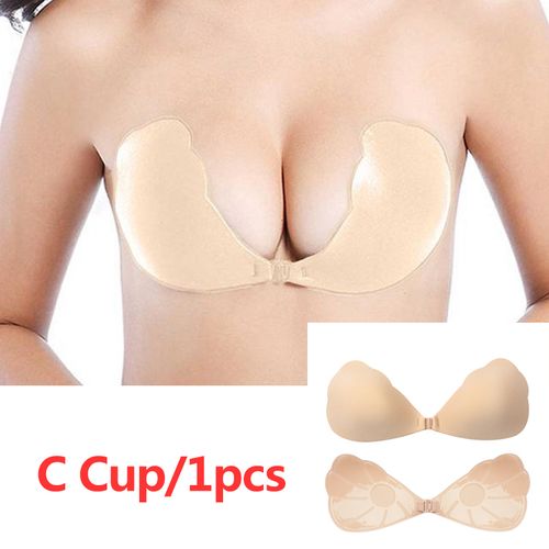 Fashion Chest Stickers Lift Up Nude Bra Self Adhesive Invisible-NRT199 C  Cup-As Shown