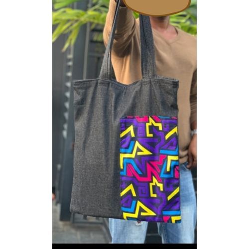product_image_name-Fashion-Jean Fabric Shoulder Bag With African Pattern-1