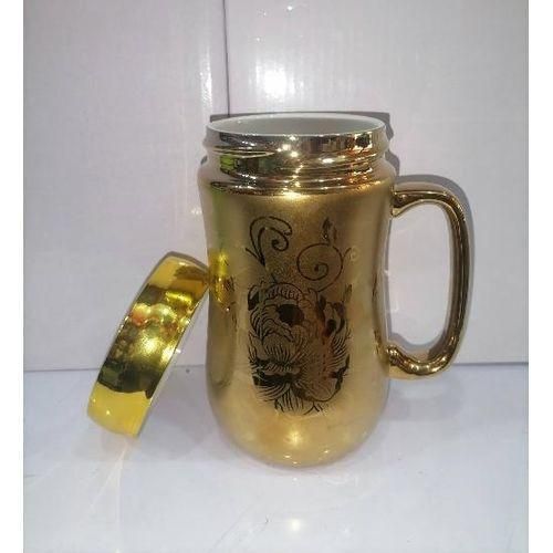 Generic Gold design multi purpose mug with cover - image 2