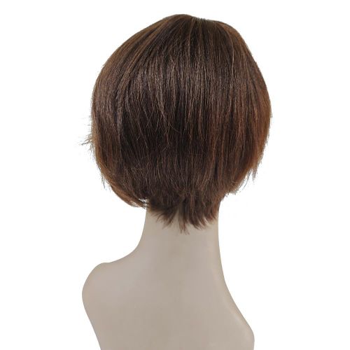 Black Pearl Noble Bob Wig Human Natural Hair Side Swept Bangs - image 5