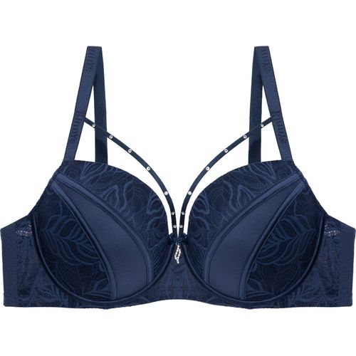 Binnys Navy blue Elegance Lace Splicing Sexy Women's Bra