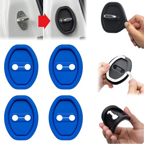 product_image_name-Generic-Premium Car Door Lock Shock Absorber (silicon Door Closing Sound) - 4pcs (blue)-3