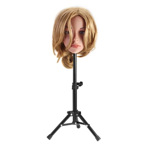 Wig Head Stand Mannequin Tripod Hairdressing Training Holder For  Hair-styling