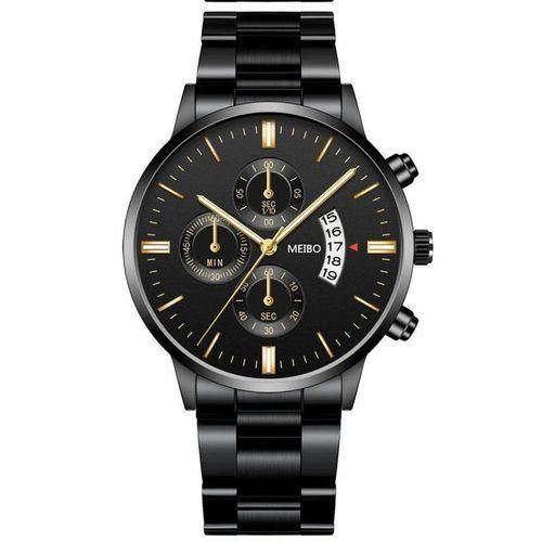 product_image_name-Fashion-Exotic Steel Men Women Unisex Wrist Watch With Free Bracelet-1