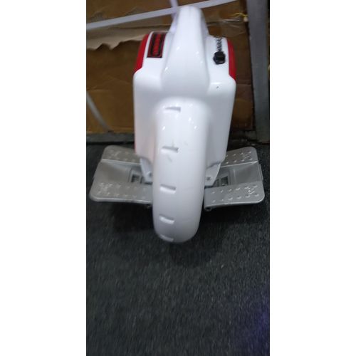 Generic Advance Smart Self-Balancing Electric Unicycle with Handle & LED Lights - White/Red - image 2