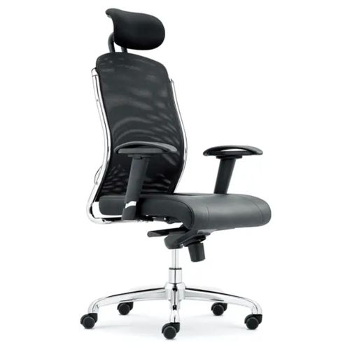 Generic Ergonomic Mesh Office Chair with Headrest – Black