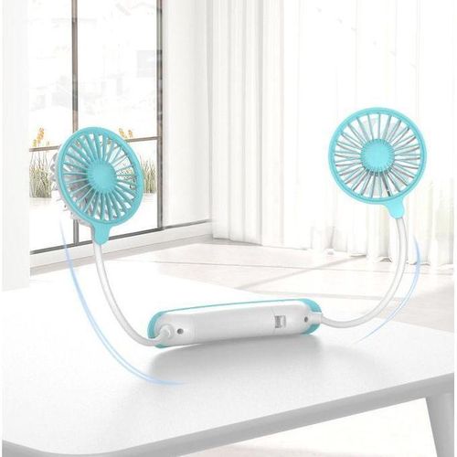 Generic F6 Dual Head USB Rechargeable Neck Fan - image 3