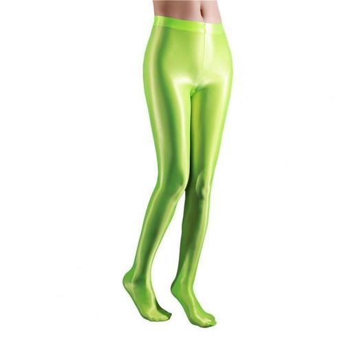 Generic Sexy Leggings Women Summer Candy Color Gloss Woman Pants Tight Thin  Small Leg Brown Pants Streetwear Green Pants
