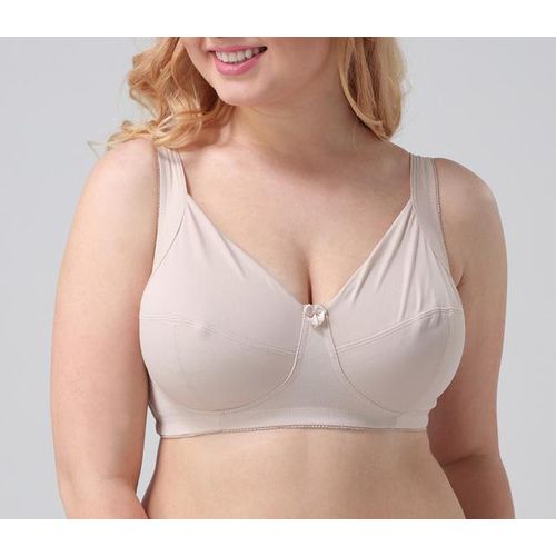 Khaki white black bra push up full coverage women thin cotton