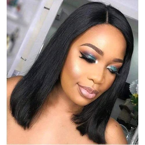 product_image_name-Fashion-Blunt Cut Hair Wig With Closure 14"-1