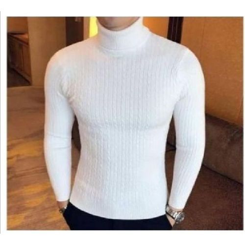 Fashion Men/Women Turtle Neck Top/ Cooperate White