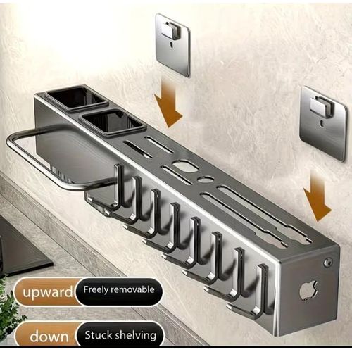 Storage Solutions 60cm Carbon Steel Wall Mounted Kitchen Organizer Rack - image 6