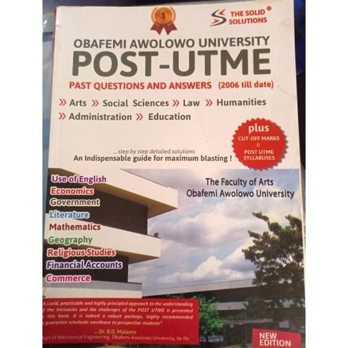 product_image_name-Jumia Books-Obafemi Awolowo University: OAU Post UTME Past Questions & Answers ( Art & Commercial)-1