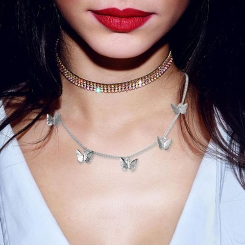 Butterfly necklace outlet silver choker