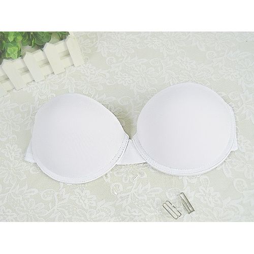 Women's Strapless Convertible Push Up Bra Padded Clear