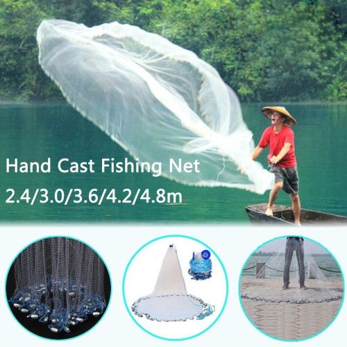 Generic 3m 8ft-16ft Mesh Mono Saltwater Clear Bait Drawstring Cast