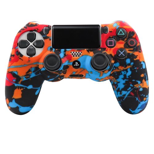 product_image_name-Sony-VividGrip Silicone Paint-Splatter Cover Skin Case for PS4 Pad Controller -5