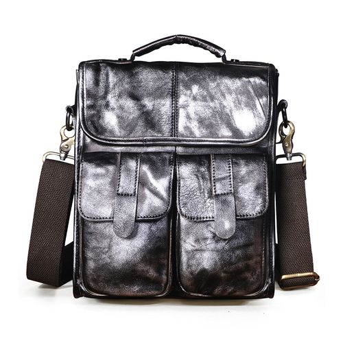 Fashion Real Leather Male Design One Shoulder Messenger Bag 