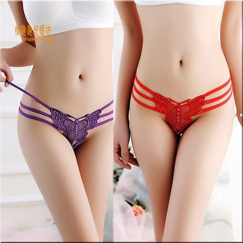 High Waisted Sexy Underwear Women Lace Butterfly Underwear Panties