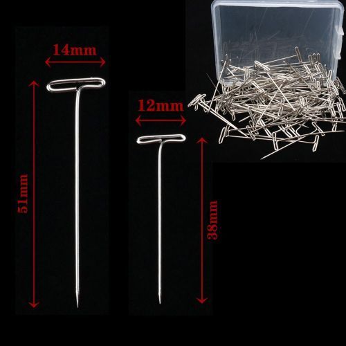 100PCS Wig T Pins for Holding Wigs Long T-pins Styling Tools for