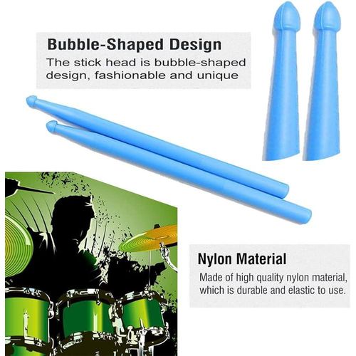 Generic Pair of 5A Nylon Tip Drumsticks – Lightweight Drum Set Sticks - image 2